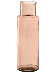 Růžová skleněná váza J-Line Dalen 44,5 cm