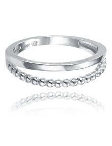 MINET Dvojitý stříbrný prsten vel. 51 JMAN0521SR51