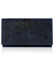 Dámská kožená peněženka Paolo Peruzzi T-44 modrofialová