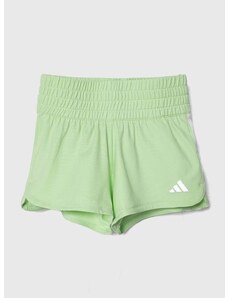 Dětské kraťasy adidas zelená barva, s aplikací