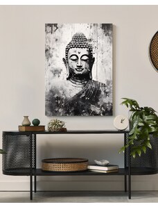 Černobílý obraz Buddha