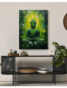Zelený obraz Buddha