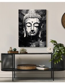 Černobilá abstrakce Buddha