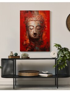 Červená abstrakce Buddha