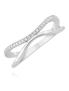 Stříbrný prsten se zirkony bílý Z1524A 12007 - 50 | EU-10 | UK-K | USA-5,5