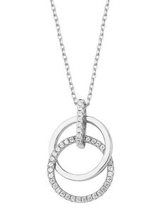 Stříbrný náhrdelník propojené kruhy