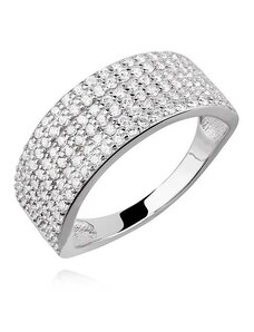 Stříbrný rhodiovaný prsten Elegance - 51 | EU-11 | UK-L | USA-6