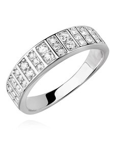 Stříbrný prsten se zirkony bílý Z1227A 10925 - 53 | EU-13 | UK-M | USA-6.5