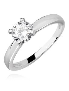 Stříbrný prsten se zirkony bílý Z1242A 10970 - 51 | EU-11 | UK-L | USA-6