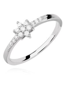 Stříbrný prsten se zirkony bílý Z1239A 10972 - 50 | EU-10 | UK-K | USA-5,5
