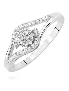 Stříbrný prsten se zirkony bílý Z1408A 11542 - 48 | EU-8 | UK-I | USA-4,5