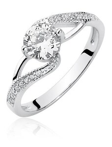 Stříbrný prsten se zirkony Z1568A - 50 | EU-10 | UK-K | USA-5,5