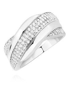 Rhodiovaný stříbrný prsten se zirkonem Z1529A - 51 | EU-11 | UK-L | USA-6
