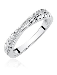 Stříbrný prsten se zirkony Z1546A - 50 | EU-10 | UK-K | USA-5,5
