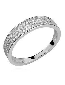 Stříbrný prsten se zirkony bílý Z0935_W - 50 | EU-10 | UK-K | USA-5,5