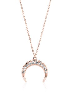 Stříbrný náhrdelník půlměsíc se zirkony Z1602N_RG