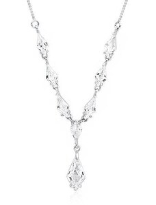 Stříbrný svatební náhrdelník se zirkony