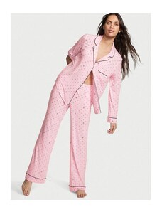 Victoria's Secret pyžamová souprava Modal Long Pajama Set Pink