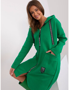 Relevance Zelená mikinová bunda 6860 kabátek na zip Elvina A2086