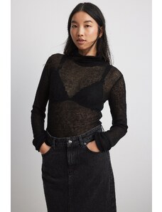 NA-KD Sheer Knitted Turtle Neck