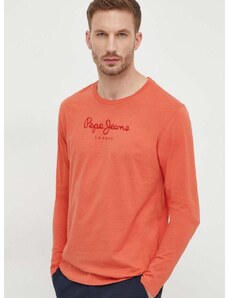 Bavlněné tričko Pepe Jeans Eggo oranžová barva, s potiskem