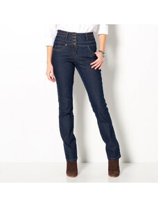 Blancheporte Rovné džíny s vysokým pasem tmavě modrá 36