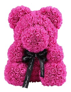 onHand.cz Rose Bear - růžový medvídek z růží 25 cm