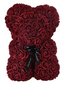 onHand.cz Rose Bear - vínový medvídek z růží 25 cm