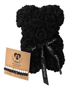 onHand.cz Dárkový set Rose Bear Black s náramky queen crown