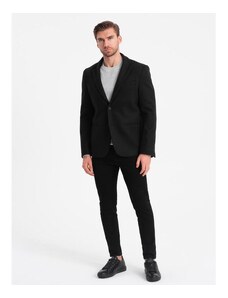 Ombre Clothing Pánské sako na volný čas s ozdobnými knoflíky V3 OM-BLZB-0118 černé