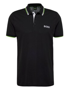 BOSS Tričko 'Paddy Pro' světle zelená / černá / bílá