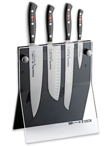 Kuchyňské nože PREMIER PLUS se stojanem, sada 4 ks, černá, nerezová ocel, F.DICK