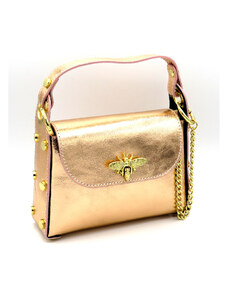 Luxusní společenská kabelka – Včelka – růžová