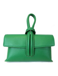 Kožená společenská kabelka GLAMOUR – zelená