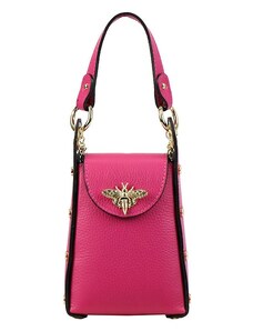 Luxusní společenská kabelka – Včela -růžová