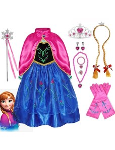 Frozen Dětské dívčí šaty Anna Ledové Království a doplňky 110 - 140