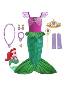 Malá mořská víla Dětské dívčí šaty Mořská Víla Ariel a doplňky 110 - 130