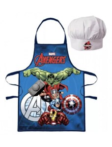 Dětská zástěra s kuchařskou čepicí Marvel Avengers