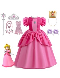 Dívčí šaty princezna Peach Super Mario a doplňky 110 - 130