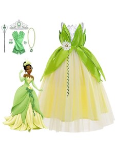 Princezna a Žabák Dětské dívčí šaty princezna Tiana a doplňky 110 - 130