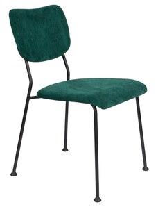Zelená manšestrová jídelní židle ZUIVER BENSON