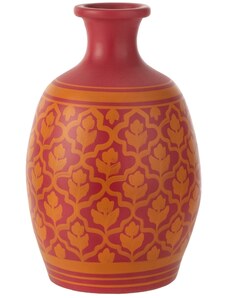 Růžová keramická váza J-Line Floryn 43 cm
