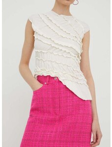 Sukně HUGO růžová barva, mini, pouzdrová