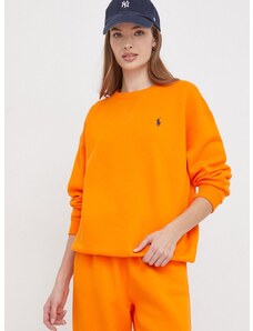 Mikina Polo Ralph Lauren dámská, oranžová barva, hladká