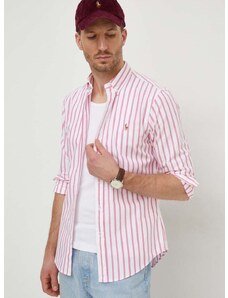 Bavlněná košile Polo Ralph Lauren růžová barva, slim, s límečkem button-down