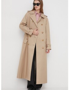 Trench kabát Lauren Ralph Lauren dámský, béžová barva, přechodný, oversize, 297936854