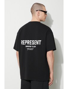 Bavlněné tričko Represent Owners Club černá barva, s potiskem, OCM409.01