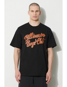 Bavlněné tričko Billionaire Boys Club Script Logo černá barva, s potiskem, B24134