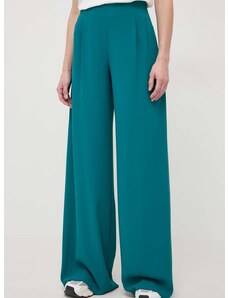 Kalhoty MAX&Co. dámské, zelená barva, jednoduché, high waist, 2416131061200