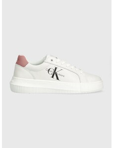 Kožené sneakers boty Calvin Klein Jeans CHUNKY CUPSOLE MONO LTH WN černá barva, YW0YW00823